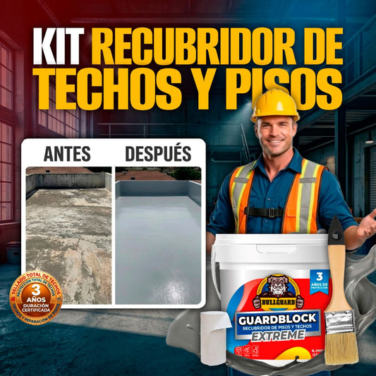 KIT RECUBRIDOR DE PISOS Y TECHOS + BROCHA + MALLA T7