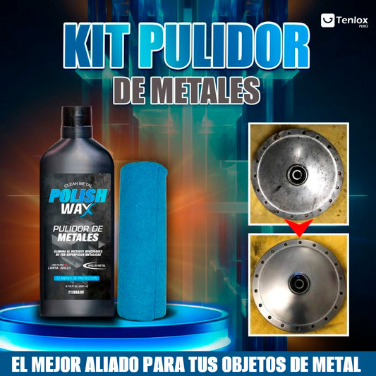 KIT PULIDOR DE METALES + PAÑO MICROFIBRA E1
