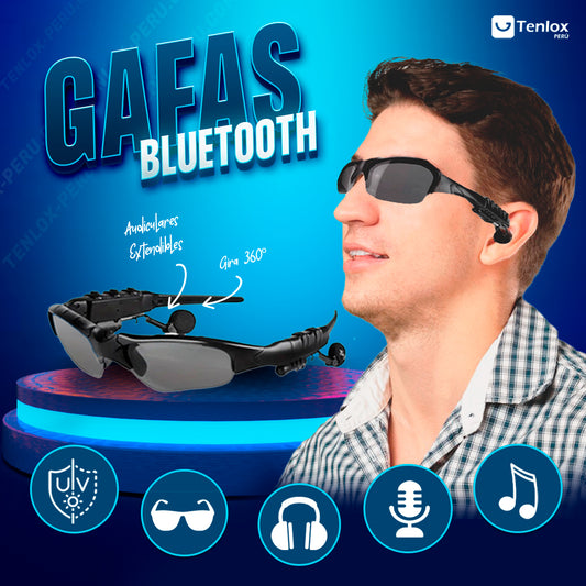 GAFAS CON AUDIFONOS + CARGADOR + PAÑO + ESTUCHE